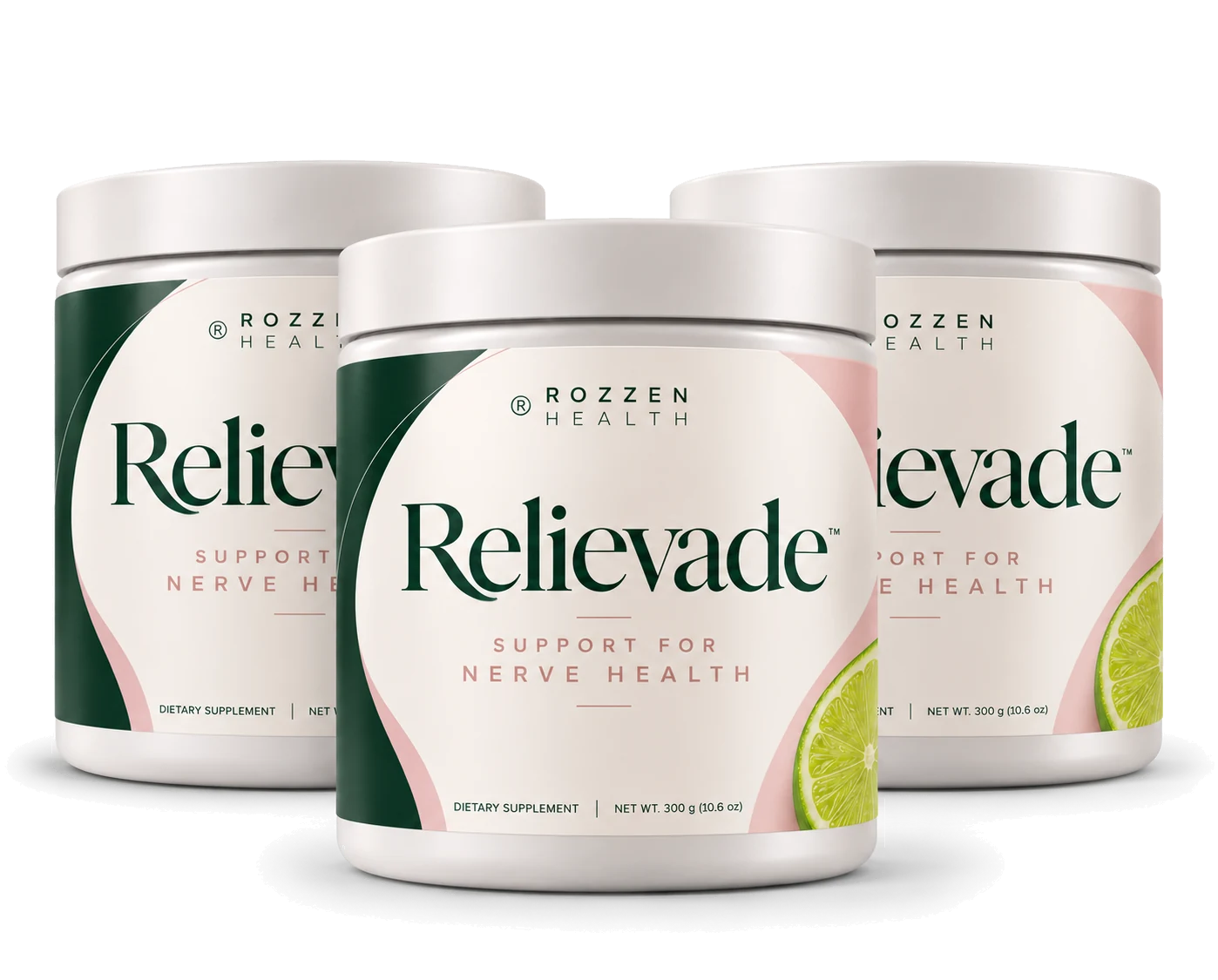 Three jars of Relievade, 90-day supply