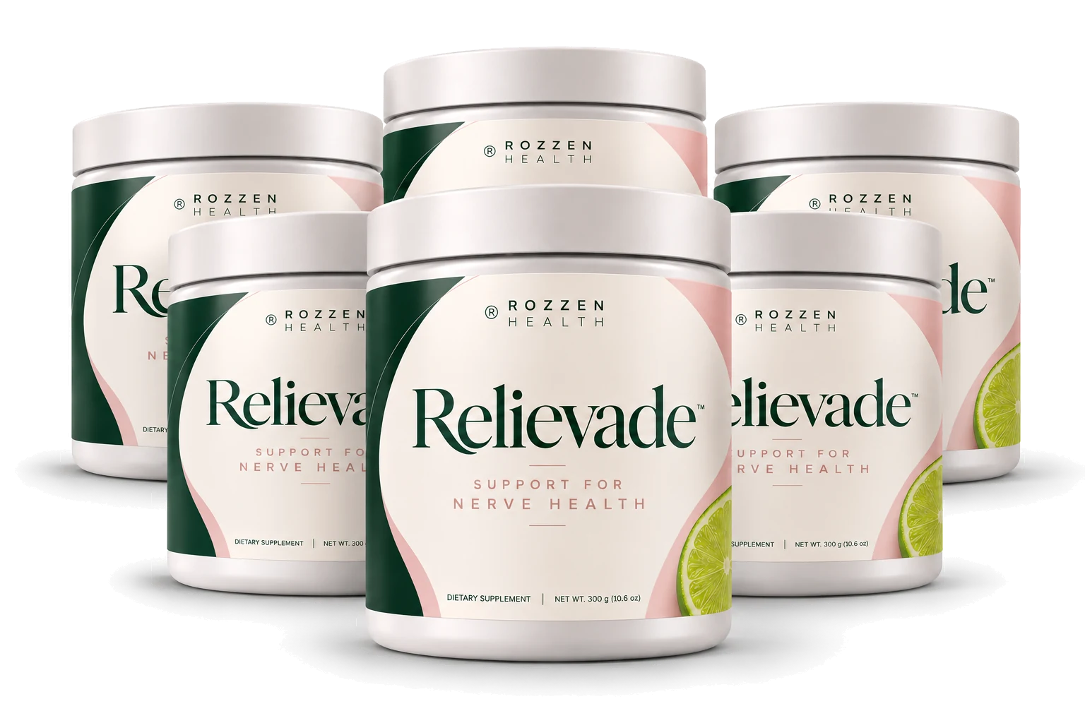 Six jars of Relievade, 180-day supply